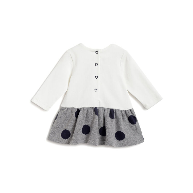 Girls Medium Grey Embellished Long Sleeve Dress image number 1